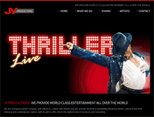 Tablet Screenshot of jyproductions.com